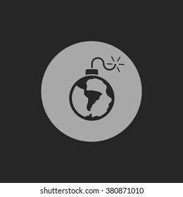 planet bomb vector illustration