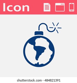 planet bomb vector illustration