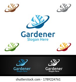 Planet Botanical Gardener Logo Design