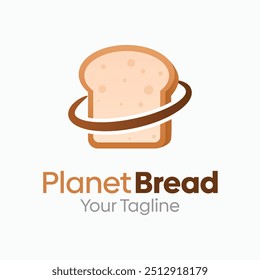 Plantilla de diseño de logotipo Planet Bread. Bueno para empresas, agencias, comunidad y Organización