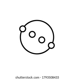 Planet browser icon vector illustration logo template for many purposes. Isolated on white background.