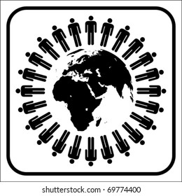 Planet business connection, symbol