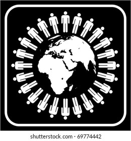 Planet business connection symbol