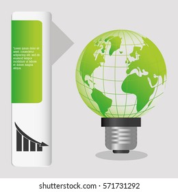 planet care bulbs image, vector illustration icon