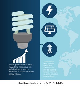 planet care bulbs image, vector illustration icon