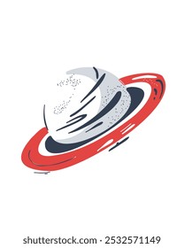planeta no estilo de crianças de desenhos animados
