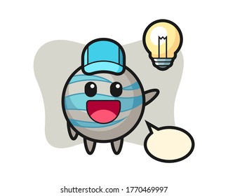 Planet cartoon getting the idea