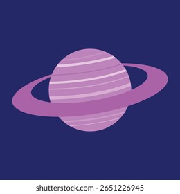 Planeta. Corpos celestes. Sistema Solar. isolado no fundo azul escuro.