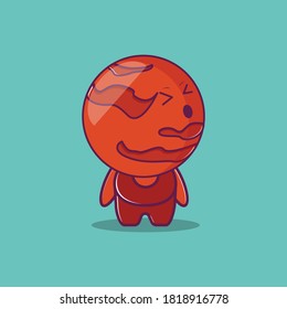 Planet character mascot design vector