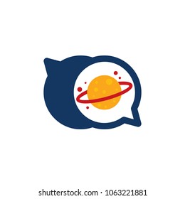 Planet Chat Logo Icon Design