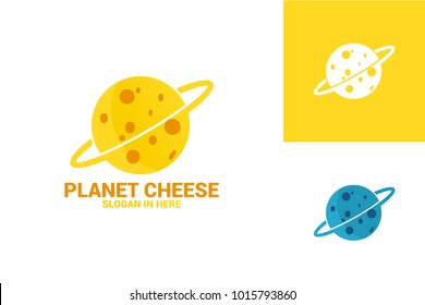 Planet Cheese Logo Template Design Vector, Emblem, Design Concept, Creative Symbol, Icon