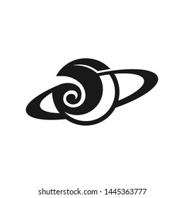 planet and a circle logo template