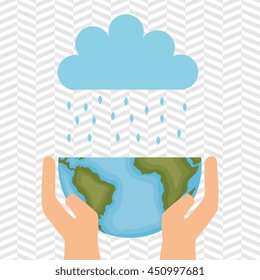 planet and cloud isolated icon design, vector illustration  graphic 
