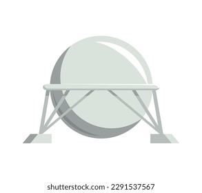 Planet colonization space equipment flat vector illustration