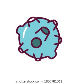 Planet color line icon. Pictogram for web page, mobile app, promo.