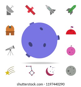 planet colored icon. Colored Space icons universal set for web and mobile
