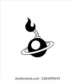 planet concept bomb illustration vector