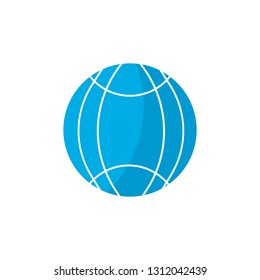 Planet concept. Earth symbol. Simple globe icon. Flat vector illustration isolated on white background