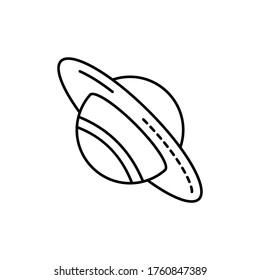 planet concept line icon. Simple element illustration. planet concept outline symbol design from space set. Can be used for web and mobile
