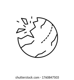 planet concept line icon. Simple element illustration. planet concept outline symbol design from space set. Can be used for web and mobile