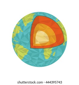 Planet concept represented by earth icon. isolated and flat illustration 