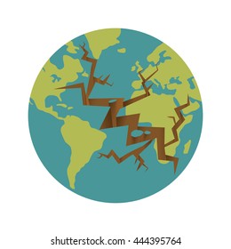 Planet concept represented by earth icon. isolated and flat illustration 