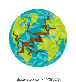 Planet concept represented by earth icon. isolated and flat illustration 