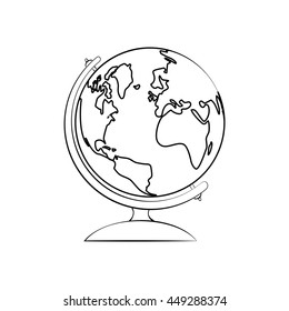 Planet concept represented by earth sphere icon. isolated and flat illustration 