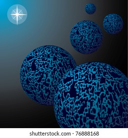 Planet, cosmos. Vector illustration.