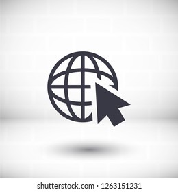 planet cursor icon vector