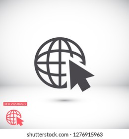 planet cursor icon vector