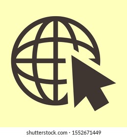 planet cursor icon vector . Lorem Ipsum Flat Design