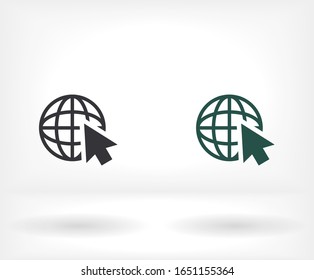 planet cursor icon vector . Lorem Ipsum Flat Design