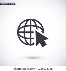 planet cursor icon vector . Lorem Ipsum Flat Design 