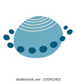 Planet. Cute cartoon galaxy, space, solar system elements. Isolated design elements for children. Stickers, labels, icons, infographics for kids. Vector Hand draw illustration 