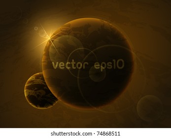 Planet in deep space