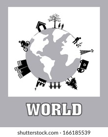 planet design over gray  background vector illustration