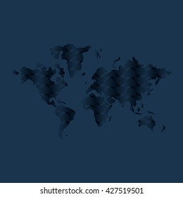 Planet design. World icon. Flat illustration