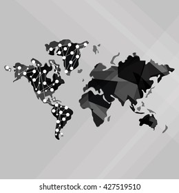 Planet design. World icon. Flat illustration
