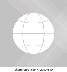Planet design. World icon. Flat illustration