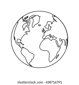 Planet design. World sphere icon. vector graphic