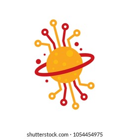 Planet Digital Logo Icon Design