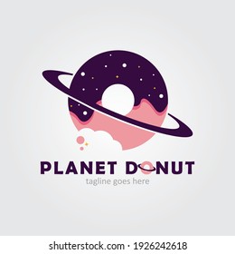 Planet Donuts Logo Template Design