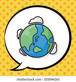 planet doodle, speech bubble