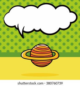 planet doodle, speech bubble