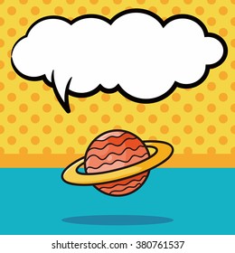 planet doodle, speech bubble