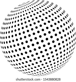 Planet in Punkten als Symbol oder Logo