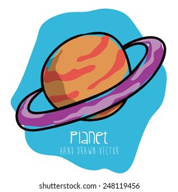 planet drawn design, vector illustration eps10 graphic 