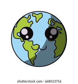 Planet earh cartoon
