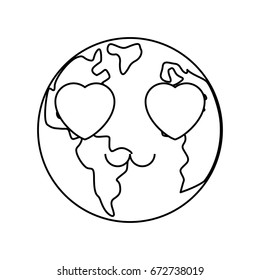 Planet earh cartoon